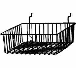 Gridwall/Slatwall/Slatgrid Wire Basket 12"x4"x12"