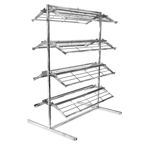 Chrome Two Sided Shoe Display Rack Chrome Two Sided Shoe Display Rack