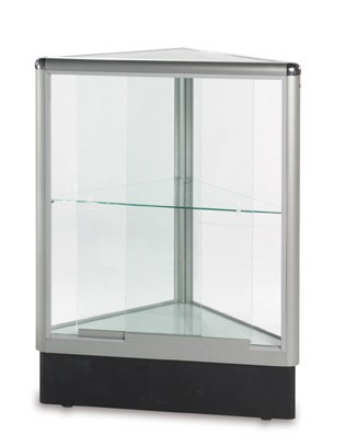 Aluminum Corner Showcase 20"x20"x38" Aluminum Corner Showcase 20"x20"x38"