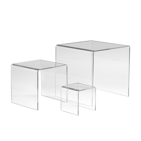 Acrylic Large Rectangular Riser Set of 3 Acrylic Large Rectangular Riser Set of 3