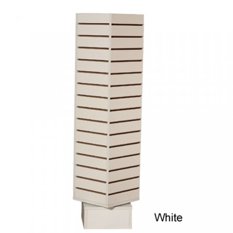 White Slatwall Revolving Merchandiser 16"x16"x60"