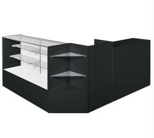 Black Customer Service Checkout Counter 90"x18"x66" Black Customer Service Checkout Counter 90"x18"x66"