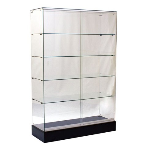 Black Frameless Museum Quality Display Showcase 48"x18"x72" Black Frameless Museum Quality Display Showcase 48"x18"x72"