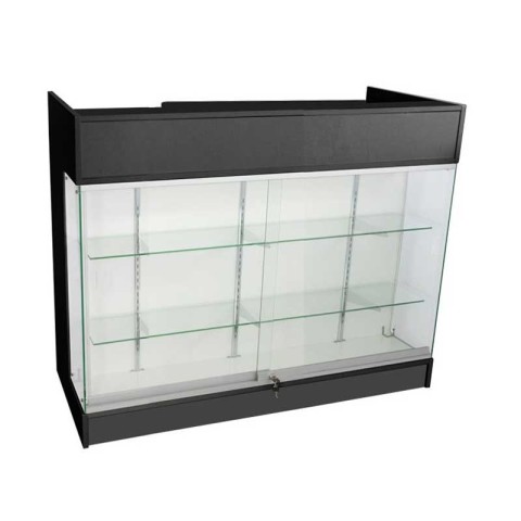 Black Ledgetop Counter/Showcase Front 48"x22"x42"