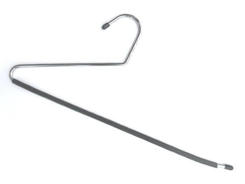 Chrome Wire Pant Hanger/Black Sleeve 14" Chrome Wire Pant Hanger/Black Sleeve 14"