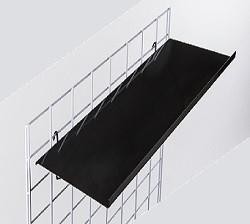 Black Gridwall Metal Level Shelving 12"x24"