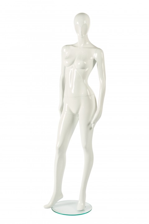 Shiney White Female Abstract Mannequin