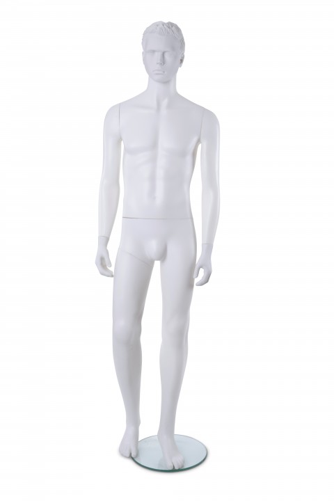 White Unbreakable Full Body Male Mannequin
