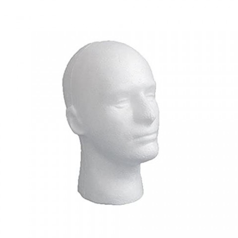 White Male Countertop Male Styrofoam Head