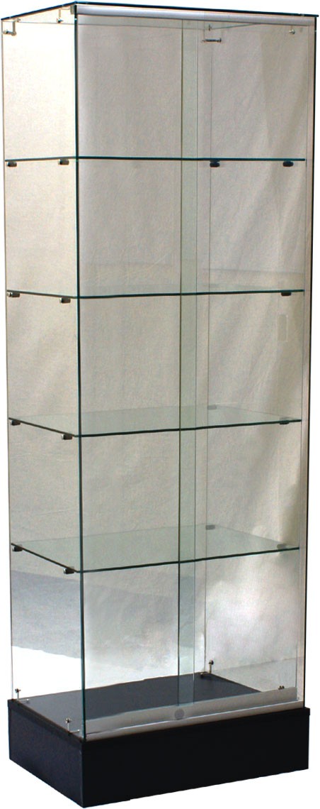 Frameless Glass Museum Showcase 20"x18"x72"