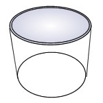 Acrylic Mirror Top Riser 5” dia. x 4” high