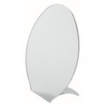 Oval Acrylic Tilt Back Cosmetic Countertop Mirror 8"x 9 1/8"
