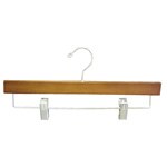 Teak Wood Skirt Pant Hanger/with Clips 14"