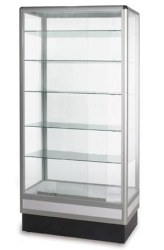 Aluminium Museum Showcase Cabinet 34"x20"x72"