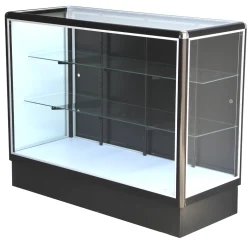 Black Aluminum Extra Vision Showcases