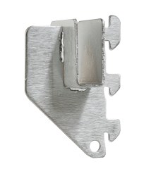 Satin Chrome Flatbar Hangrail Brackets 1"