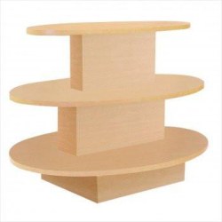 Oval 3 Tier Display Table