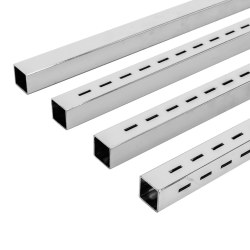 Chrome Square Tubing/with or without slots