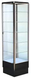 Black Aluminum Showcase 20"x20"x72"