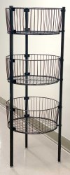 Black Basket Floor Merchandiser