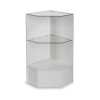 Pentagon Corner Showcase 18"x18"x38" - White