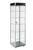 Black Aluminum Showcase Cabinet 20"x20"x76" - Black