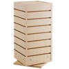 Slatwall Rotating Countertop Display Fixture 12"x12"x25" - Maple