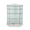 Glass Corner Showcase 20"x20"x38" - White