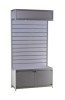 Slatwall Showcase Display Fixture Cabinet 39"x16"x78" - Aluminum