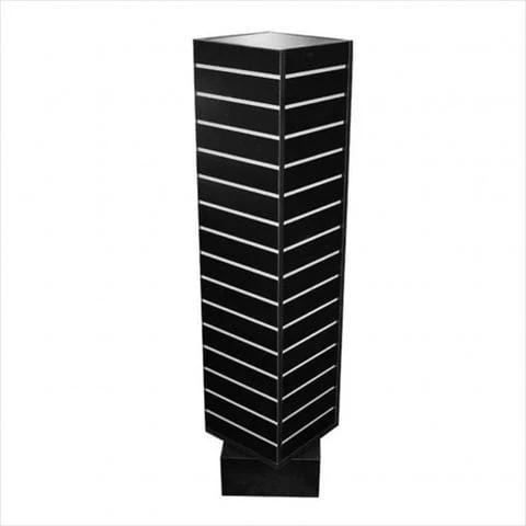 Slatwall Rotating Display Merchandiser 20"x20"x60" - Black