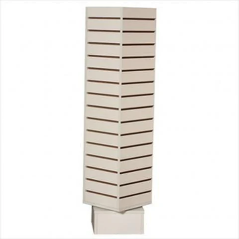 Slatwall Rotating Display Merchandiser 20"x20"x60" - White