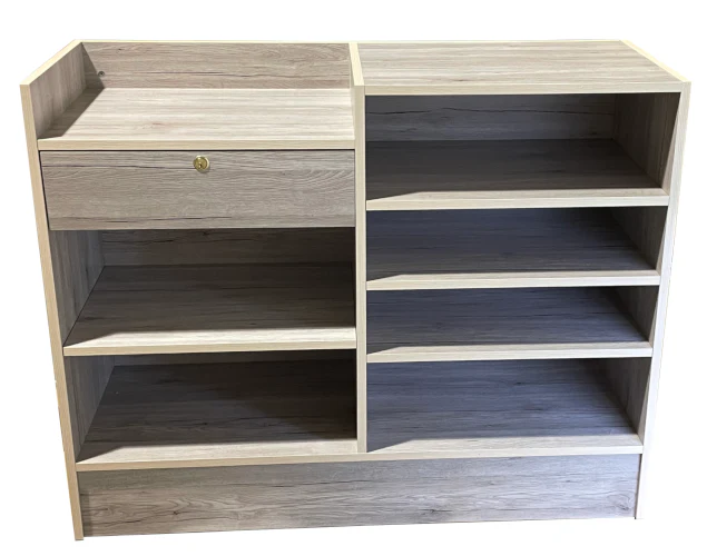 Customer Cash Wrap Counter 48"x18"x38" - Barnwood