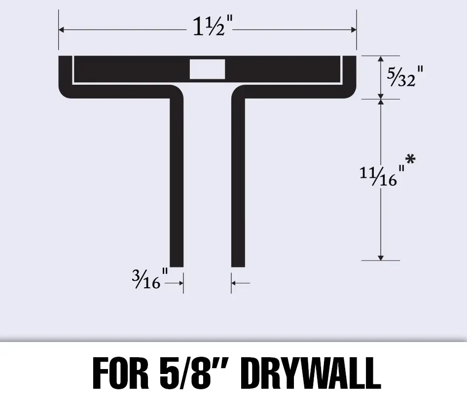 Super Heavy Duty Recessed Slotted Standards for 5/8" Drywall