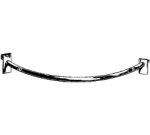 Chrome Gridwall 1/4 Circle Hangrail Bar