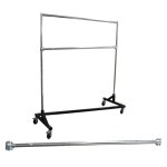 Chrome Add on Hangrail for Z Racks 60"