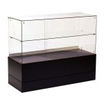 Black Half Vision Frameless Showcase 48"x18"x38" Black Half Vision Frameless Showcase 48"x18"x38"