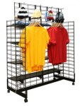 Black Slatgrid Merchandiser 4 Way 48"x4"x64"