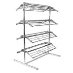 Chrome Two Sided Shoe Display Rack