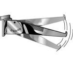 Chrome Slatwall Adjustable Shelving Bracket 12"