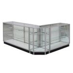 Aluminum Customer Service Checkout Counter 92"x92" Aluminum Customer Service Checkout Counter 92"x92"