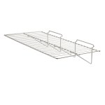 Silver Slatwall Level Shelf 24"x12"