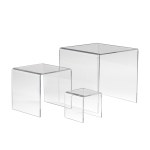 Acrylic Large Rectangular Riser Set of 3