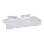 Acrylic Slatwall Shoe Shelf/Sign Slot 4"x9"