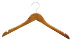 Teak Wood Dress Garment Hanger-No Bar 17"
