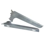 Satin Zinc Wood Shelving Bracket 12" Left