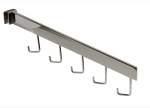 Chrome Rectangle Tube U Bar Waterfall 5 Hook