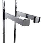 Chrome Flatbar Hangrail End Bracket 12"
