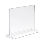 Acrylic Countertop Double Sided/Side Loaded Sign Holders 7"w x 5"h