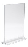 Acrylic Double Sided Countertop Sign Holder 8 1/2w "x11"h