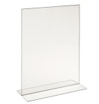 Acrylic Double Sided Top Loaded Sign Holders 8 1/2"w x 11"h